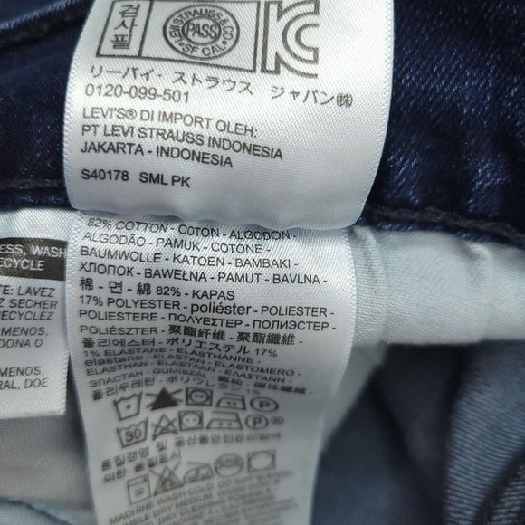 Levis 541 Athletic Taper Fit Jeans Mens 38 x 32 Altered Hem Dark Wash Denim - Picture 8 of 9